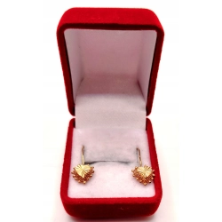 Złote kolczyki Serca PR.585 W:1,02gr InterSKLEP