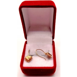 Złote kolczyki Serca PR.585 W:1,02gr InterSKLEP