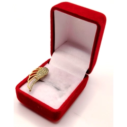 Złoty kolczyk Skrzydło z cyrkoniami PR.333 W:1,12gr InterSKLEP