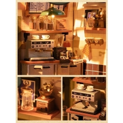 ROBOTIME Składany Drewniany Model Puzzle Domek 3D - Smakowita Kawiarnia