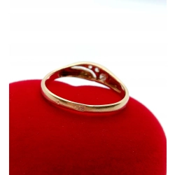 Złoty pierścionek z cyrkoniami Pr.583 W:1,91gr Roz.19 InterSKLEP