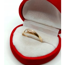 Złoty pierścionek z cyrkoniami Pr.583 W:1,91gr Roz.19 InterSKLEP