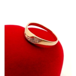 Złoty pierścionek z cyrkoniami Pr.583 W:1,91gr Roz.19 InterSKLEP