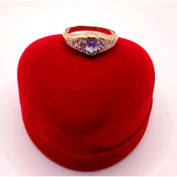 Złoty pierścionek z Topazem i cyrkoniami PR.585 W:2,28gr R.13 InterSKLEP