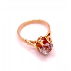 Złoty pierścionek z Akwamarynem PR.583 W:3,32gr R.13 InterSKLEP