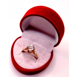 Złoty pierścionek z Akwamarynem PR.583 W:3,32gr R.13 InterSKLEP