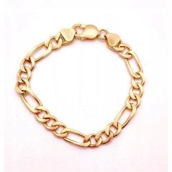 Złota bransoletka Figaro PR.585 W:24,30gr Dł.21cm InterSKLEP