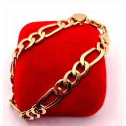 Złota bransoletka Figaro PR.585 W:24,30gr Dł.21cm InterSKLEP