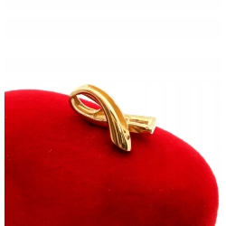 Złota zawieszka z cyrkoniami elegancka Pr.585 W:1,57gr