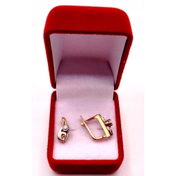 Złote kolczyki z Cyrkoniami PR.583 W:2,97gr InterSKLEP