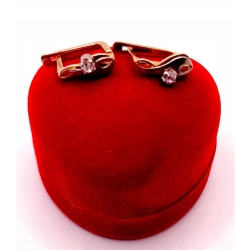 Złote kolczyki z Cyrkoniami PR.583 W:2,97gr InterSKLEP