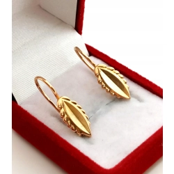 Złote kolczyki wiszące Dł:2,3cm Pr.585 W:2,87gr InterSKLEP