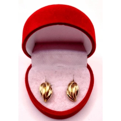 Złote kolczyki plecione sztyft PR.585 W:1,61gr InterSKLEP