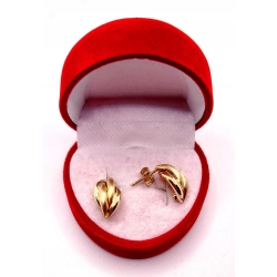 Złote kolczyki plecione sztyft PR.585 W:1,61gr InterSKLEP