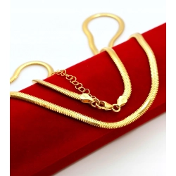 Srebrny łańcuszek Taśma Pr.925 W:8,40gr Dł:45-51cm Pozłacany