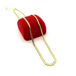 Srebrny łańcuszek Taśma Pr.925 W:8,40gr Dł:45-51cm Pozłacany