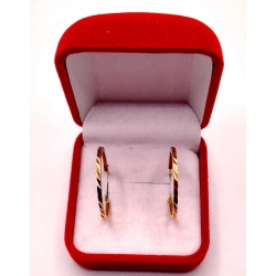 Złote kolczyki Koła zdobione PR.585 W:2,43gr InterSKLEP