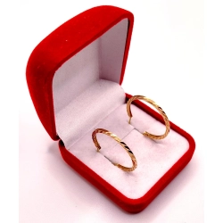 Złote kolczyki Koła zdobione PR.585 W:2,43gr InterSKLEP