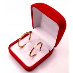 Złote kolczyki Koła zdobione PR.585 W:2,43gr InterSKLEP