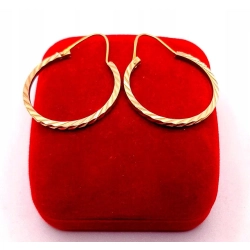 Złote kolczyki Koła zdobione PR.585 W:2,43gr InterSKLEP