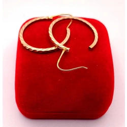 Złote kolczyki Koła zdobione PR.585 W:2,43gr InterSKLEP