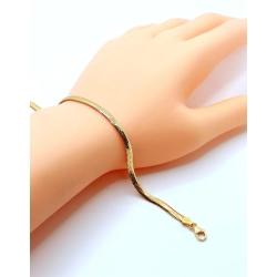 Srebrna bransoletka Taśma pozłacana Pr.925 W:3,70gr Dł:19-21,5cm