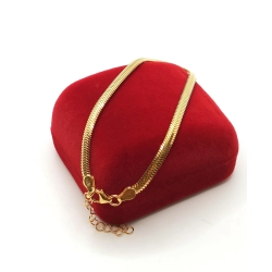 Srebrna bransoletka Taśma pozłacana Pr.925 W:3,70gr Dł:19-21,5cm