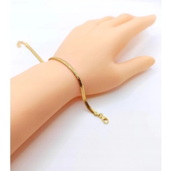 Srebrna bransoletka Taśma pozłacana Pr.925 W:3,70gr Dł:19-21,5cm