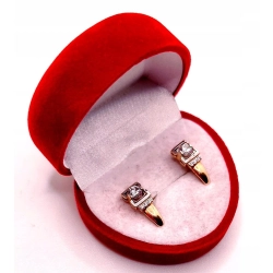 Złote kolczyki z Cyrkoniami PR.585 W:2,62gr InterSKLEP