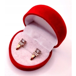 Złote kolczyki z Cyrkoniami PR.585 W:2,62gr InterSKLEP