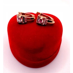 Złote kolczyki z Cyrkoniami PR.585 W:2,62gr InterSKLEP