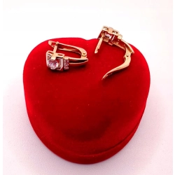 Złote kolczyki z Cyrkoniami PR.585 W:2,62gr InterSKLEP