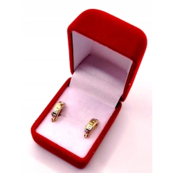 Złote kolczyki z greckim wzorem PR.585 W:1,10gr InterSKLEP