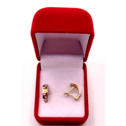 Złote kolczyki z greckim wzorem PR.585 W:1,10gr InterSKLEP