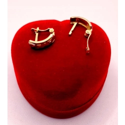 Złote kolczyki z greckim wzorem PR.585 W:1,10gr InterSKLEP
