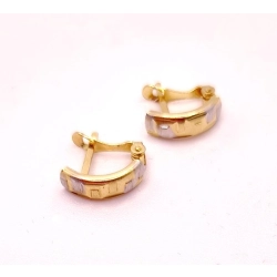 Złote kolczyki z greckim wzorem PR.585 W:1,10gr InterSKLEP