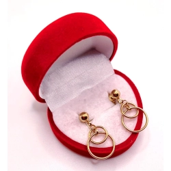 Złote kolczyki wiszące kółka PR.375 W:1,05gr InterSKLEP