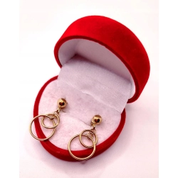 Złote kolczyki wiszące kółka PR.375 W:1,05gr InterSKLEP