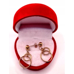 Złote kolczyki wiszące kółka PR.375 W:1,05gr InterSKLEP