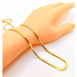 Srebrny łańcuszek Taśma pozłacana Pr.925 W:9,50gr Dł:50,5-56cm