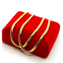 Srebrny łańcuszek Taśma pozłacana Pr.925 W:9,50gr Dł:50,5-56cm