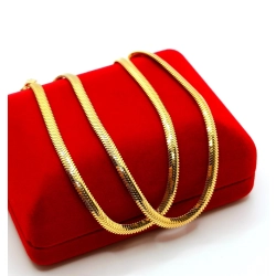 Srebrny łańcuszek Taśma pozłacana Pr.925 W:9,50gr Dł:50,5-56cm