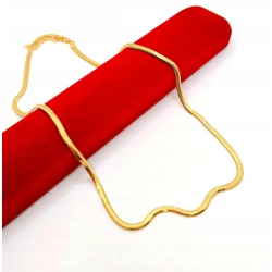 Srebrny łańcuszek Taśma pozłacana Pr.925 W:9,50gr Dł:50,5-56cm