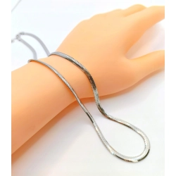 Srebrny łańcuszek Taśma Pr.925 W:9,60gr Dł:51-55cm