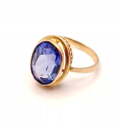 Złoty pierścionek z niebieskim kamieniem PR.583 W:6,05gr R.20 InterSKLEP