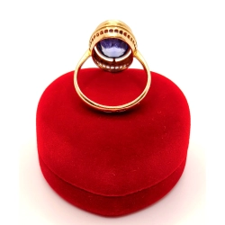 Złoty pierścionek z niebieskim kamieniem PR.583 W:6,05gr R.20 InterSKLEP