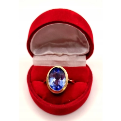 Złoty pierścionek z niebieskim kamieniem PR.583 W:6,05gr R.20 InterSKLEP