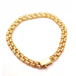 Złota bransoletka Garibaldi PR.585 W:23,10gr Dł.20,5cm InterSKLEP