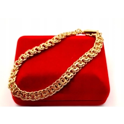 Złota bransoletka Garibaldi PR.585 W:23,10gr Dł.20,5cm InterSKLEP