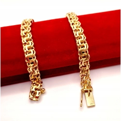 Złota bransoletka Garibaldi PR.585 W:23,10gr Dł.20,5cm InterSKLEP